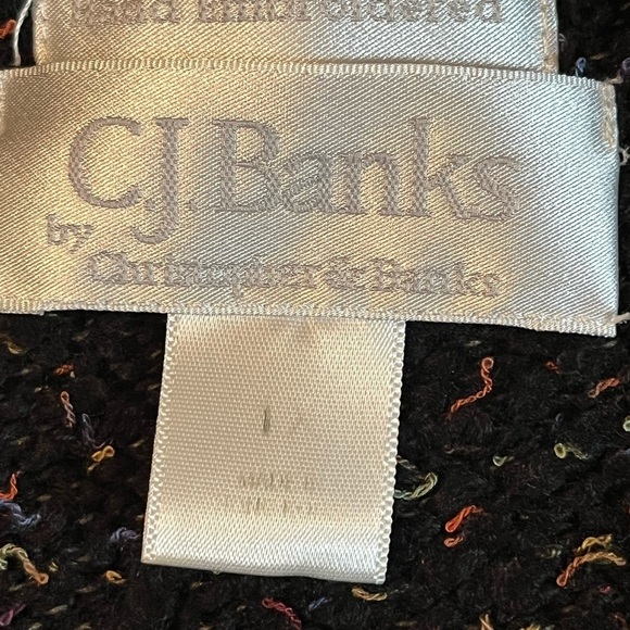 Christopher & Banks Hand Embroidered Sweater Vest Sz M Crochet - Picture 7 of 7